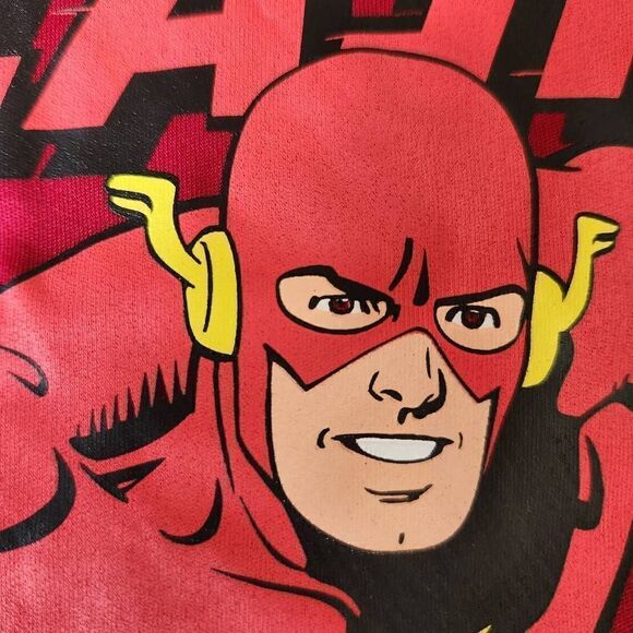 Flash DC boys long sleeve pullover red crew neck performance sporty shirt 7 year - Picture 2 of 3